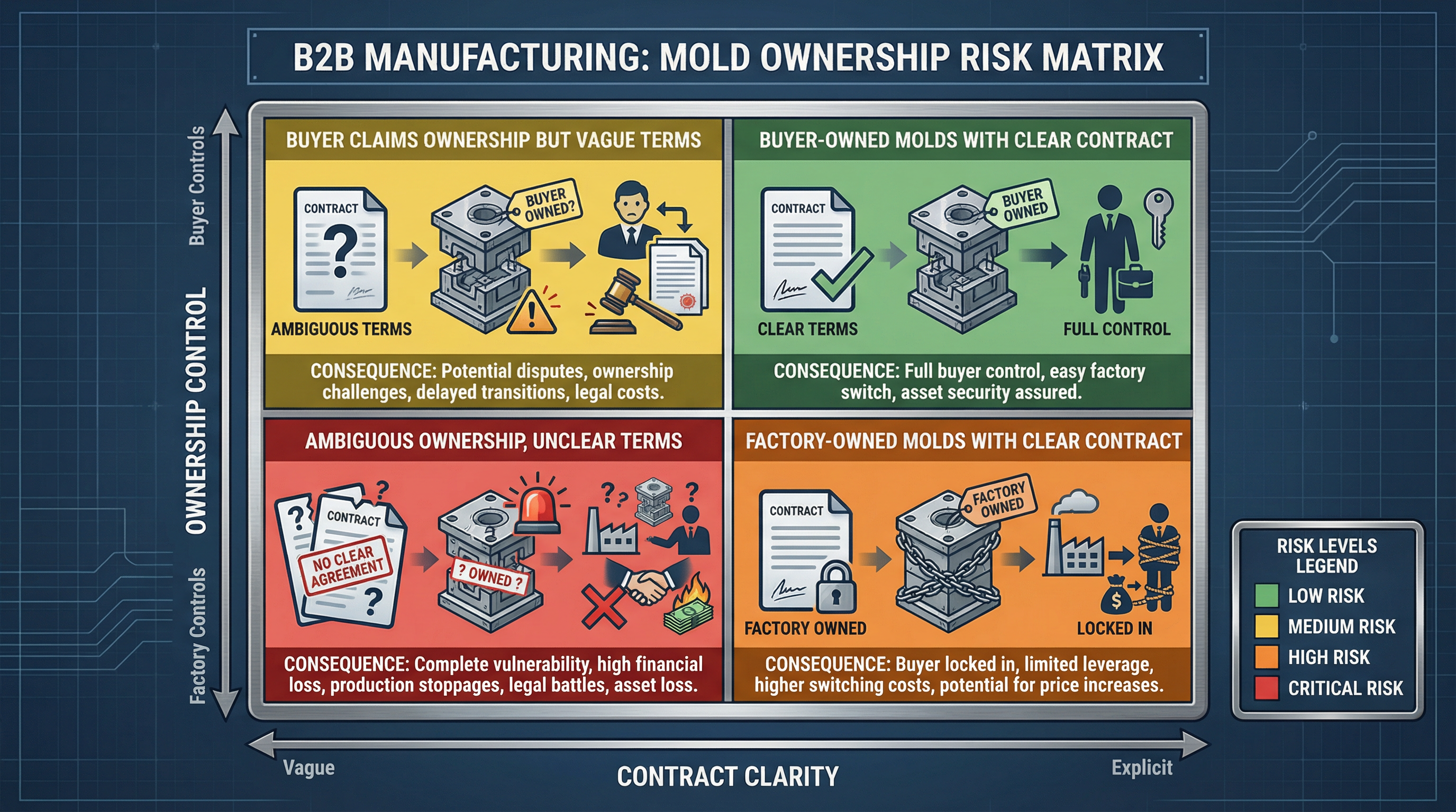 模具所有權與 IP 保護：工廠控制如何成為供應商綁架的槓桿